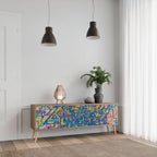 MEMORIES MAP Mueble de TV de 3 Puertas en Efecto Roble