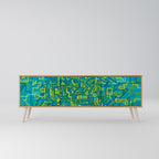 NOSTALGIC MEMORIES 3-Door TV Stand in Oak Effect