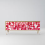 KALEIDOSCOPIC CUBISM Mueble de TV de 3 Puertas en Efecto Roble