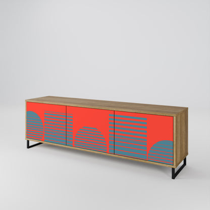 RISING GEOMETRY STARS Mueble de TV de 3 Puertas