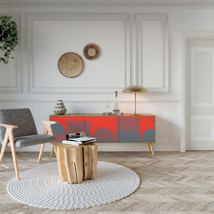 RISING GEOMETRY STARS Mueble de TV de 3 Puertas