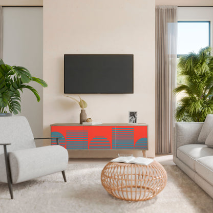 RISING GEOMETRY STARS Mueble de TV de 3 Puertas