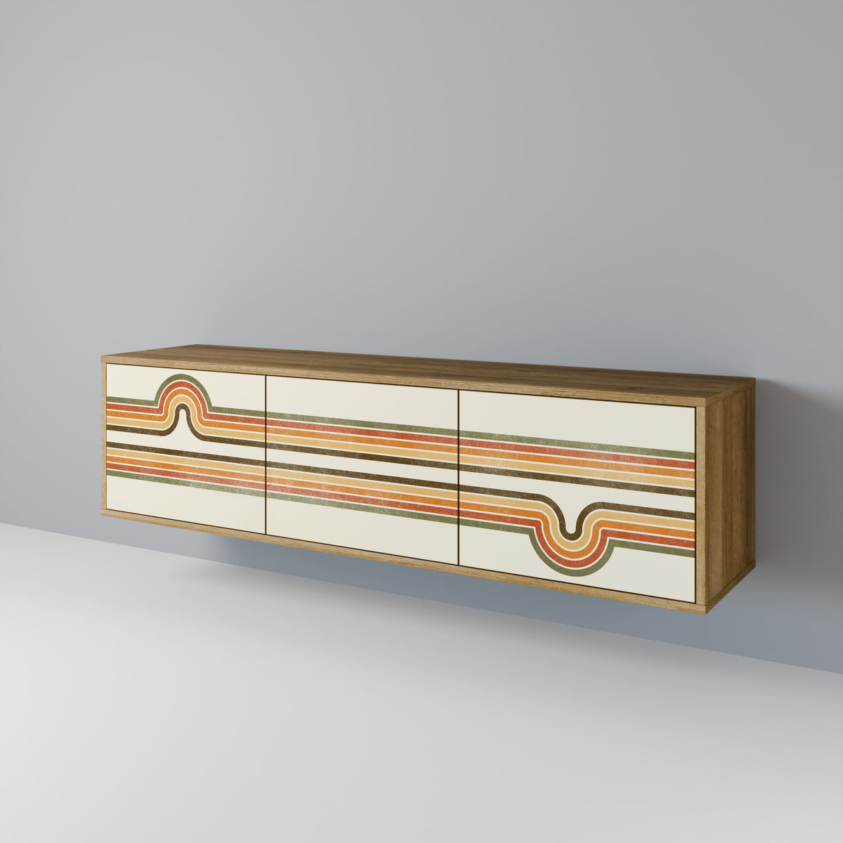 EXCEPTIONAL STREAM Mueble de TV de 3 Puertas