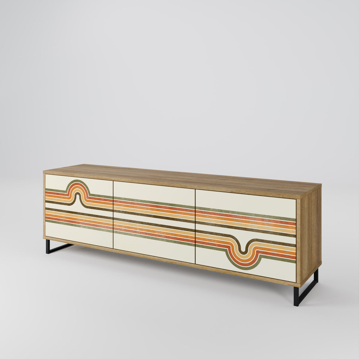 EXCEPTIONAL STREAM Mueble de TV de 3 Puertas
