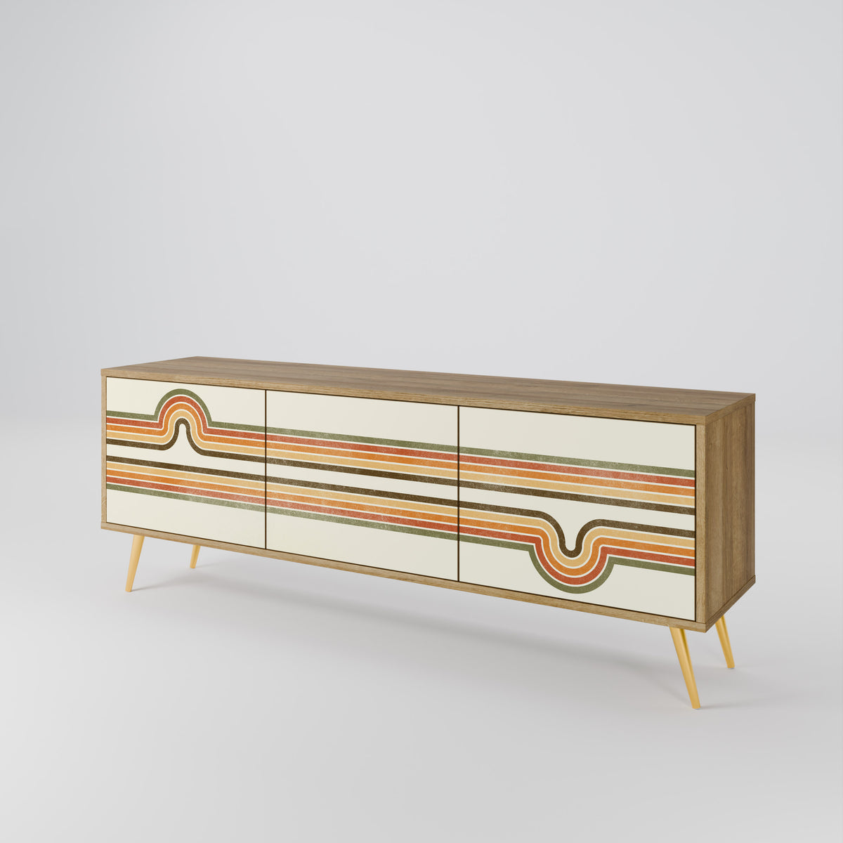 EXCEPTIONAL STREAM Mueble de TV de 3 Puertas