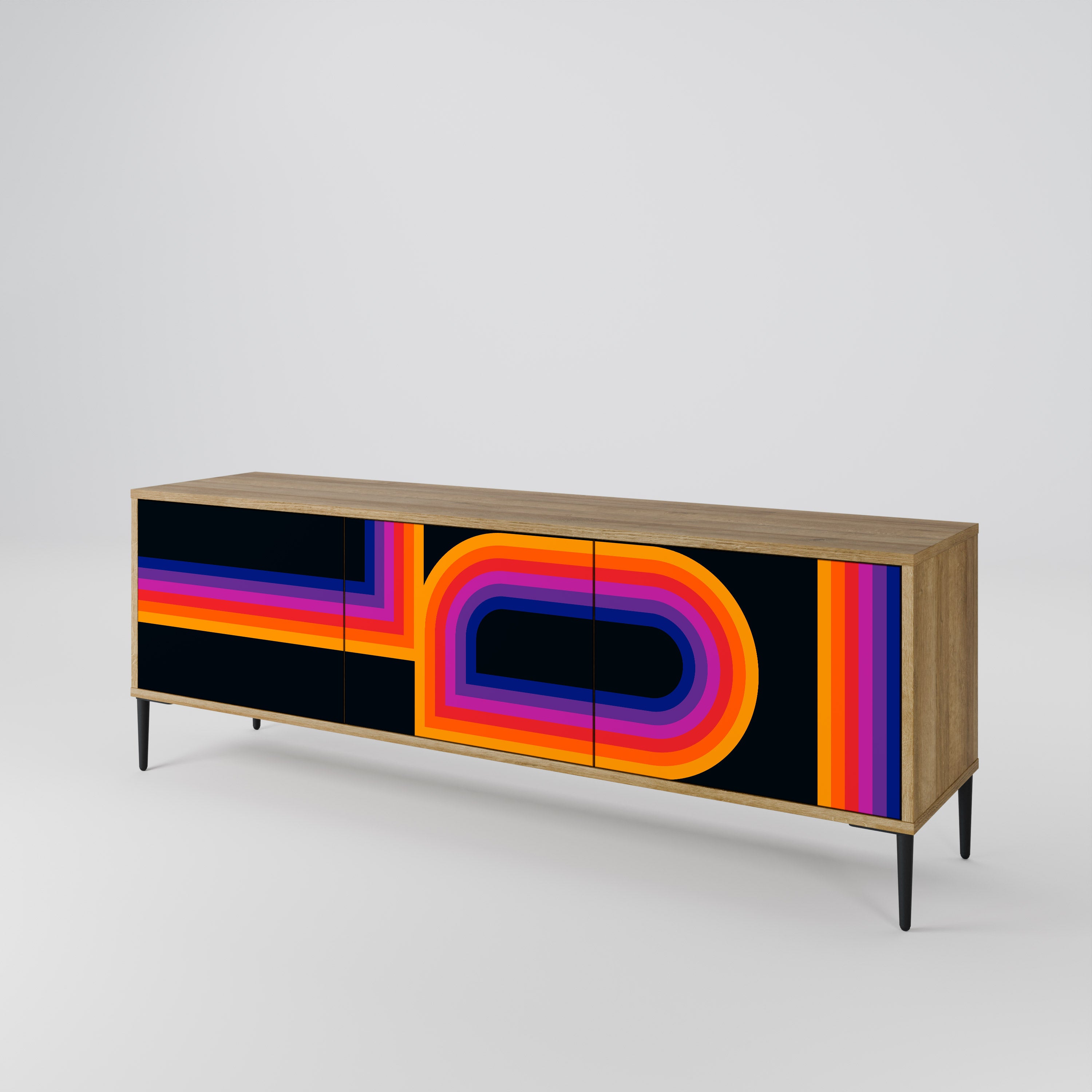 BLINDED BY THE LIGHTS 3-Door TV Cabinet