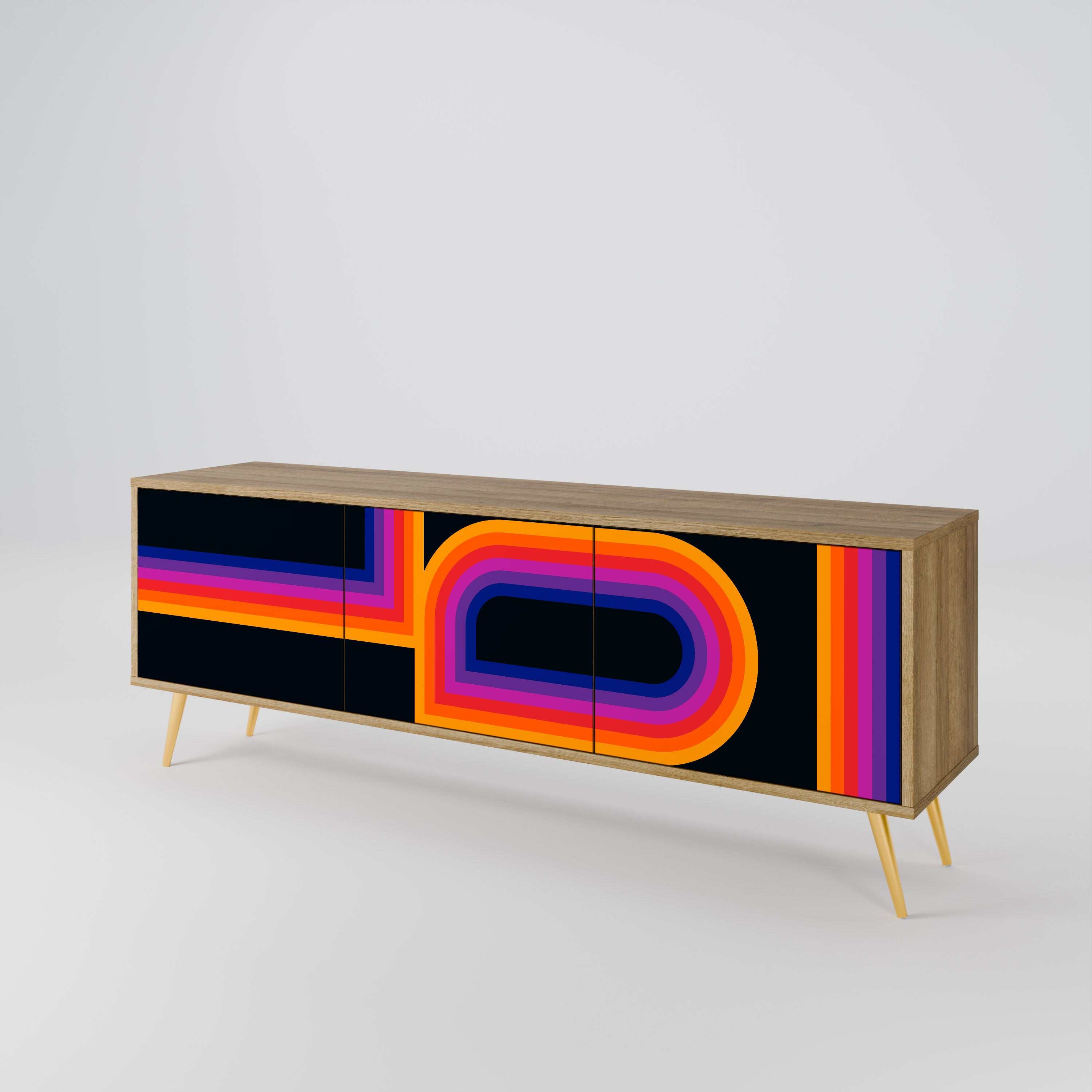 BLINDED BY THE LIGHTS 3-Door TV Cabinet