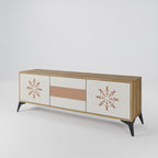 DAILY HARMONY 3-Door TV Stand in Oak Effect