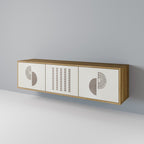 HARMONY ESSENCE 3-Door TV Stand in Oak Effect