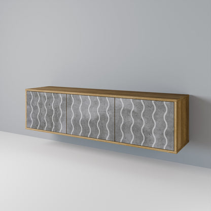 WAVES OF CONCRETE Mueble de TV de 3 Puertas