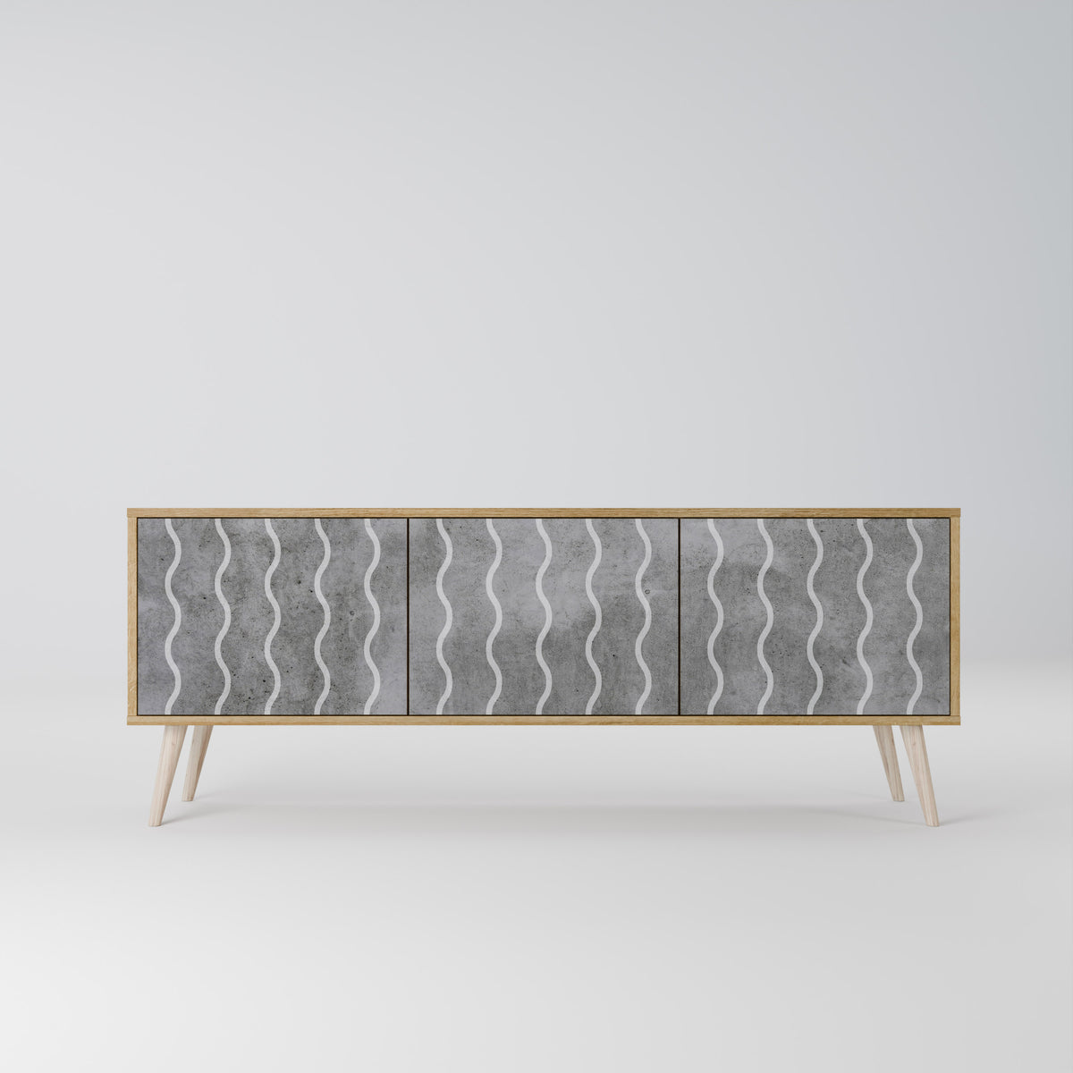 WAVES OF CONCRETE Mueble de TV de 3 Puertas