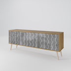 WAVES OF CONCRETE Mueble de TV de 3 Puertas