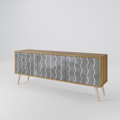 WAVES OF CONCRETE Mueble de TV de 3 Puertas
