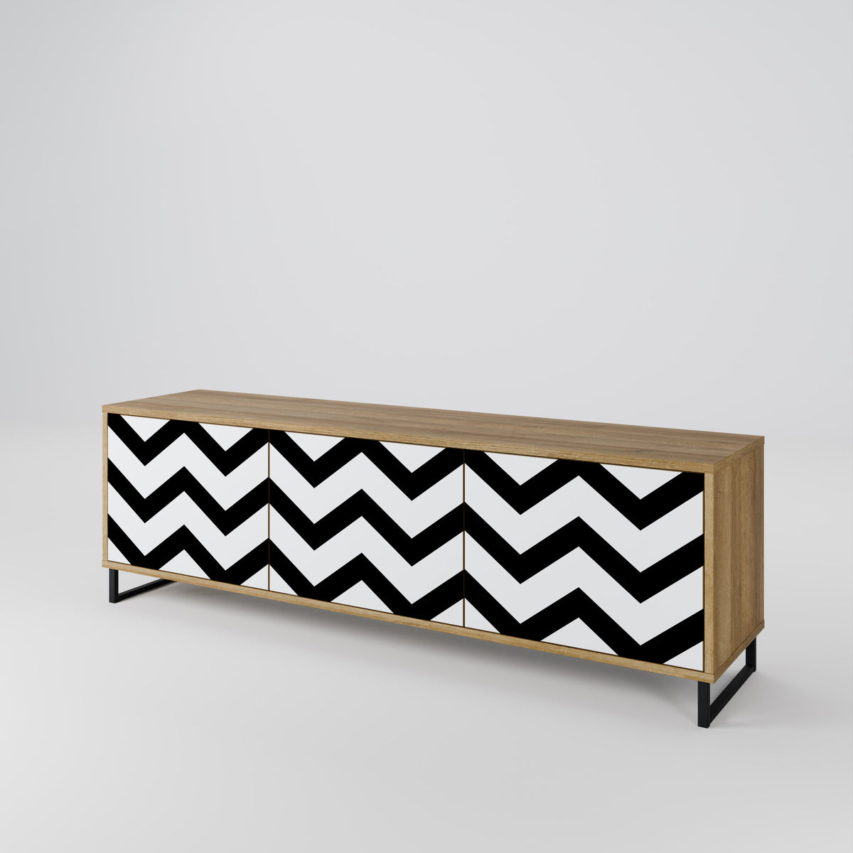 CLASSIC ZIG ZAG Mueble de TV de 3 Puertas