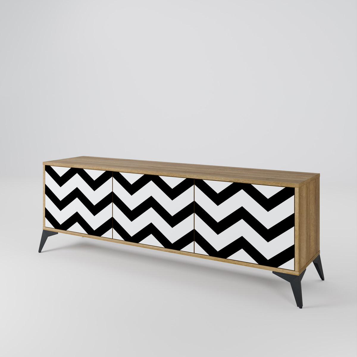 CLASSIC ZIG ZAG Mueble de TV de 3 Puertas