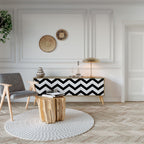 CLASSIC ZIG ZAG 3-Door TV Stand in Oak Effect