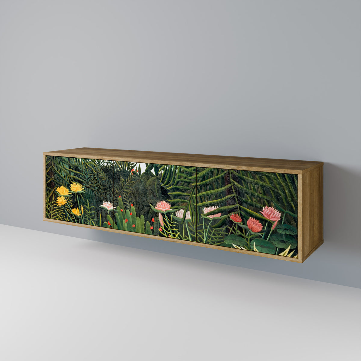VIRGIN FOREST WITH SUNSET Mueble de TV de 3 Puertas