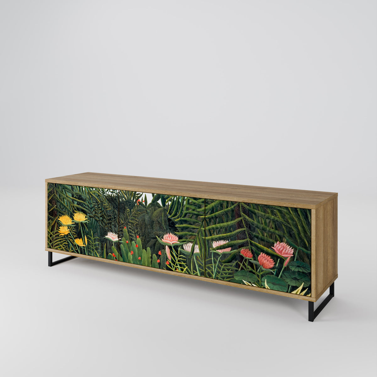 VIRGIN FOREST WITH SUNSET Mueble de TV de 3 Puertas
