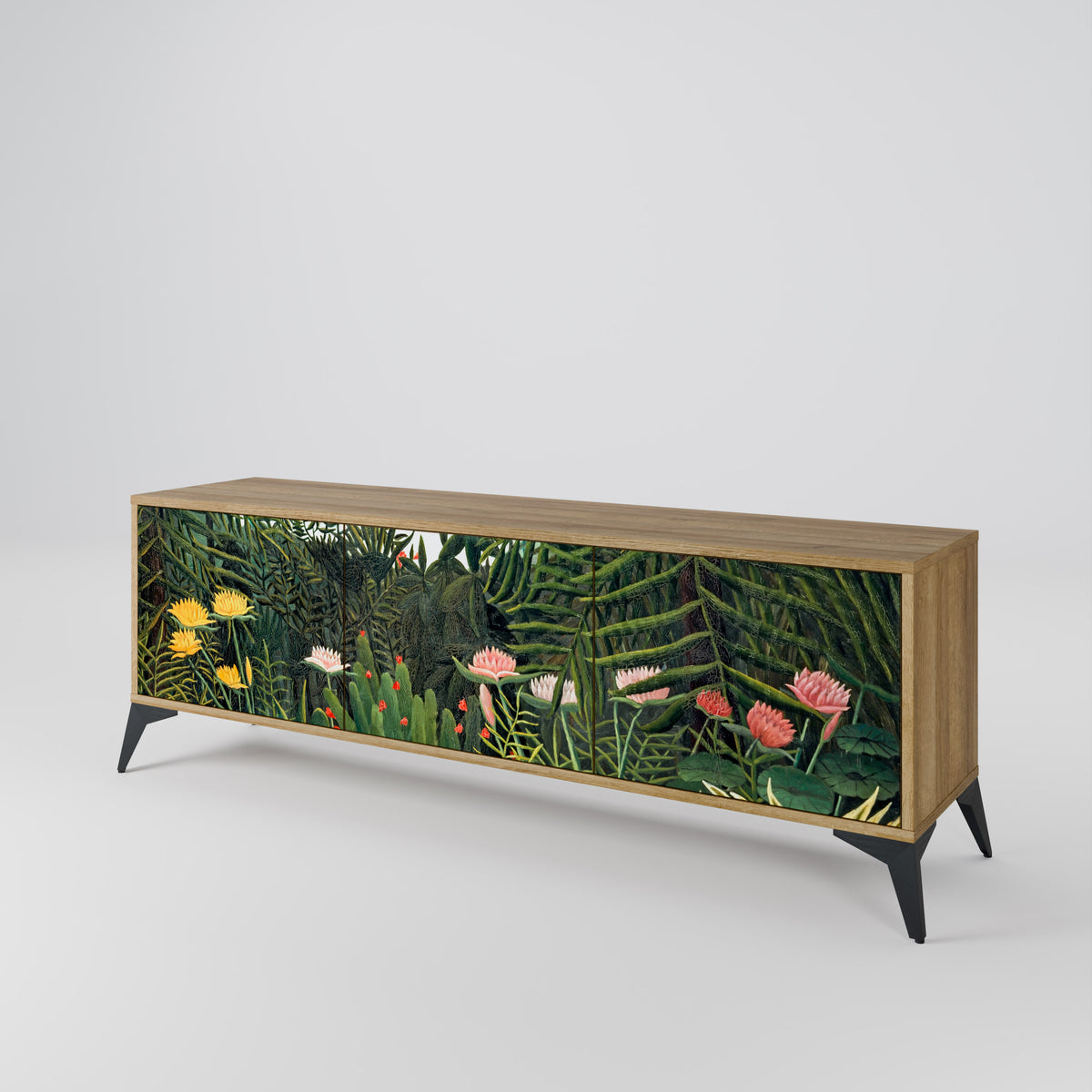 VIRGIN FOREST WITH SUNSET Mueble de TV de 3 Puertas
