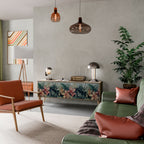 HEAVENLY BLOOM 3-Door TV Stand in Oak Effect