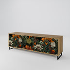 MIDNIGHT SPROUT 3-Door TV Stand in Oak Effect