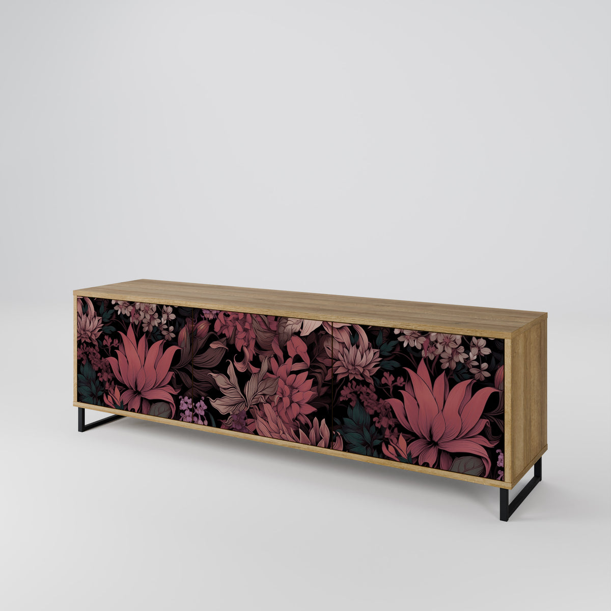 FLORAL WHISPER Mueble de TV de 3 Puertas
