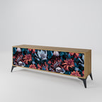ETHEREAL BLOSSOMS 3-Door TV Stand in Oak Effect