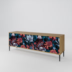 ETHEREAL BLOSSOMS 3-Door TV Stand in Oak Effect