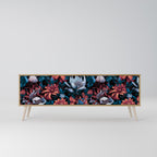 ETHEREAL BLOSSOMS 3-Door TV Stand in Oak Effect