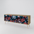 ETHEREAL BLOSSOMS 3-Door TV Stand in Oak Effect