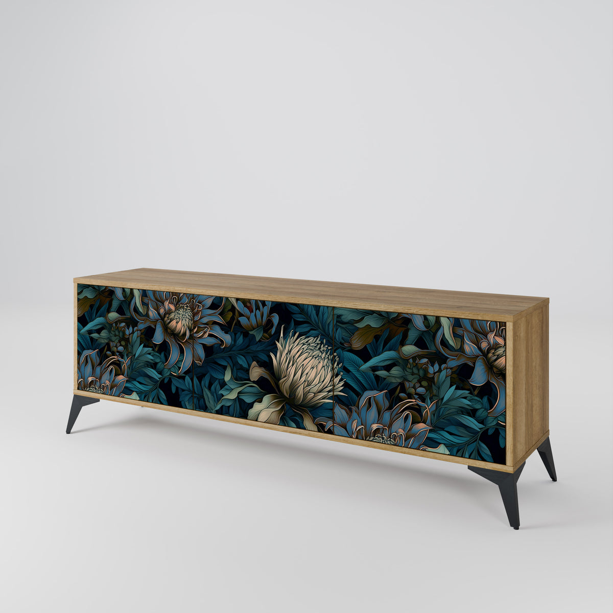 TWILIGHT BLOOM Mueble de TV de 3 Puertas
