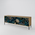 TWILIGHT BLOOM 3-Door TV Stand in Oak Effect