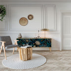 TWILIGHT BLOOM 3-Door TV Stand in Oak Effect