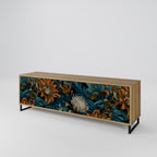 MORNING BLOOM 3-Door TV Stand in Oak Effect