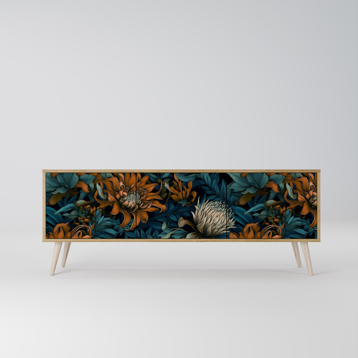 MORNING BLOOM Mueble de TV de 3 Puertas