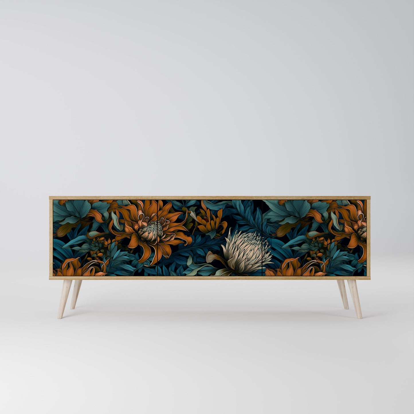 MORNING BLOOM Mueble de TV de 3 Puertas