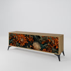 DAWN BLOOM 3-Door TV Stand in Oak Effect