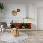 DAWN BLOOM 3-Door TV Stand in Oak Effect