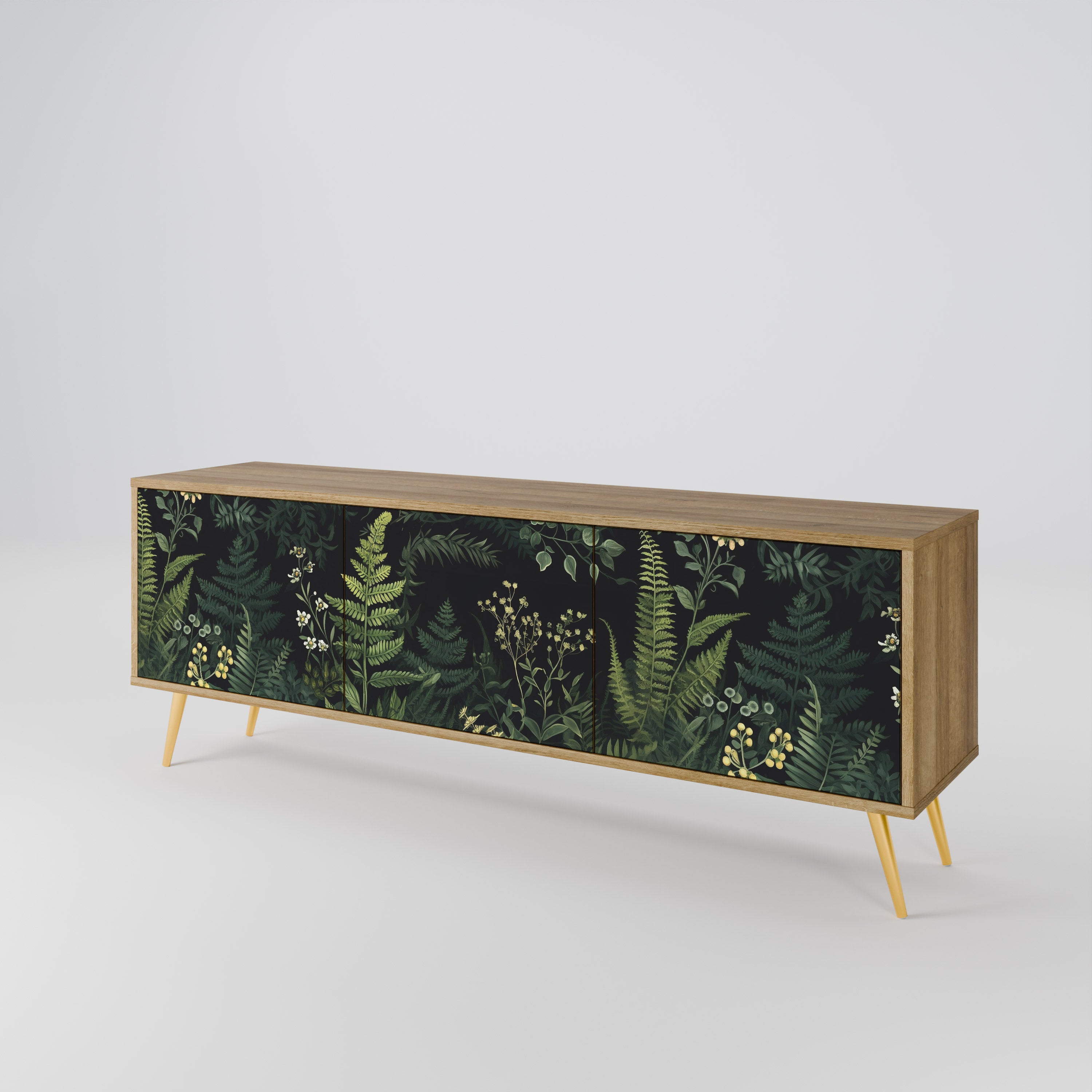 FERN FLOWERS Mueble de TV de 3 Puertas