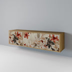 PETAL HARMONY 3-Door TV Stand in Oak Effect