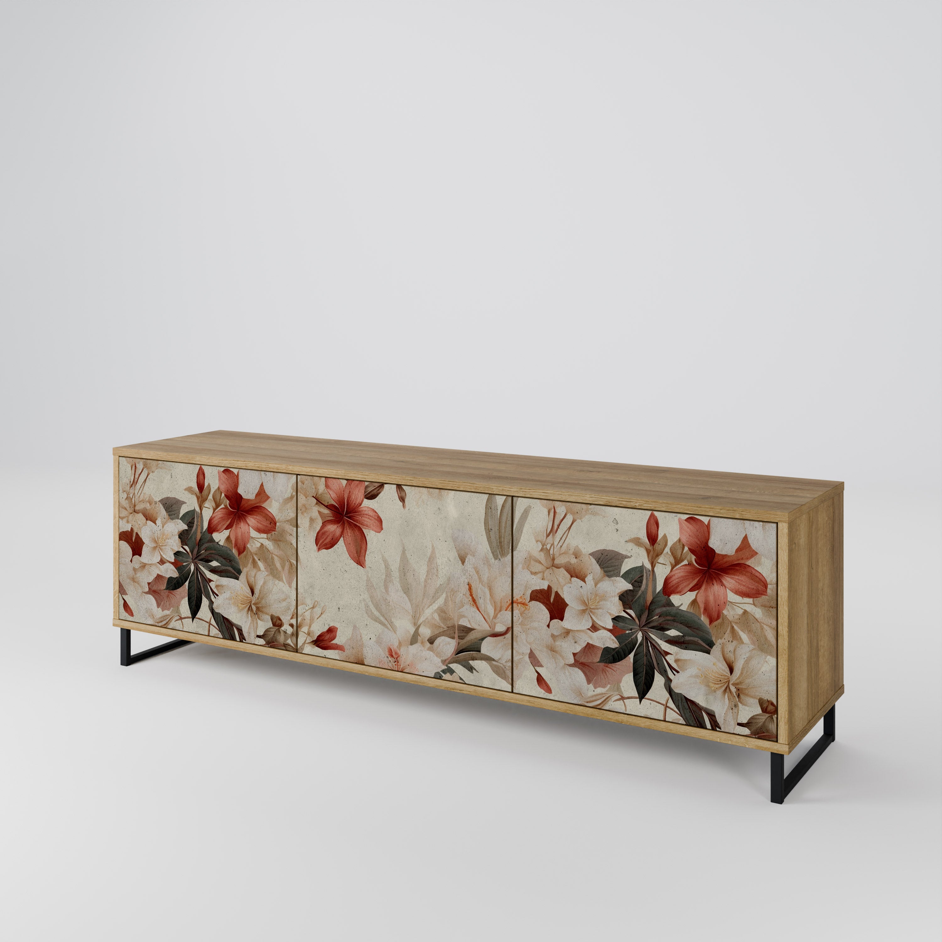 PETAL HARMONY Mueble de TV de 3 Puertas