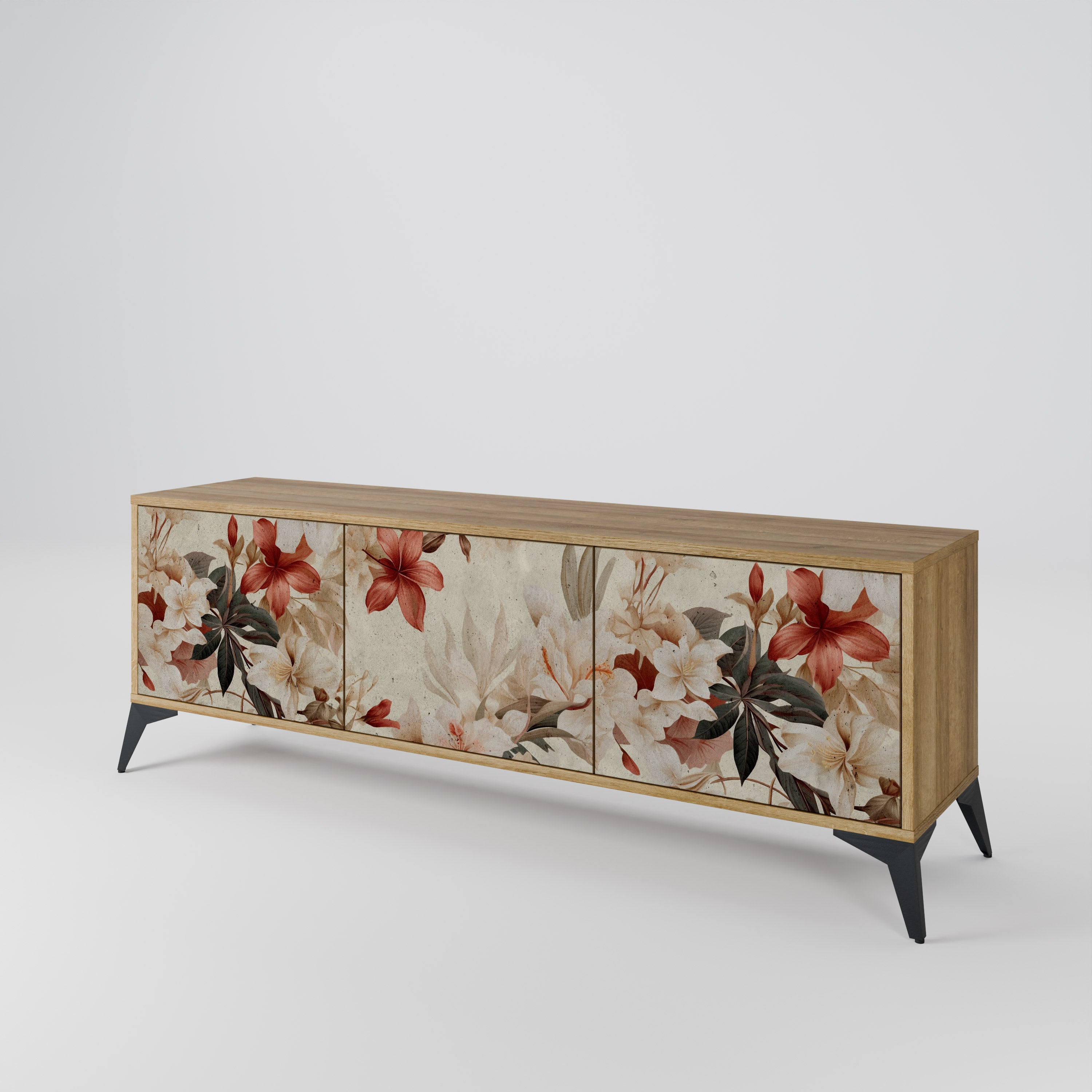 PETAL HARMONY Mueble de TV de 3 Puertas
