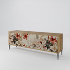 PETAL HARMONY 3-Door TV Stand in Oak Effect