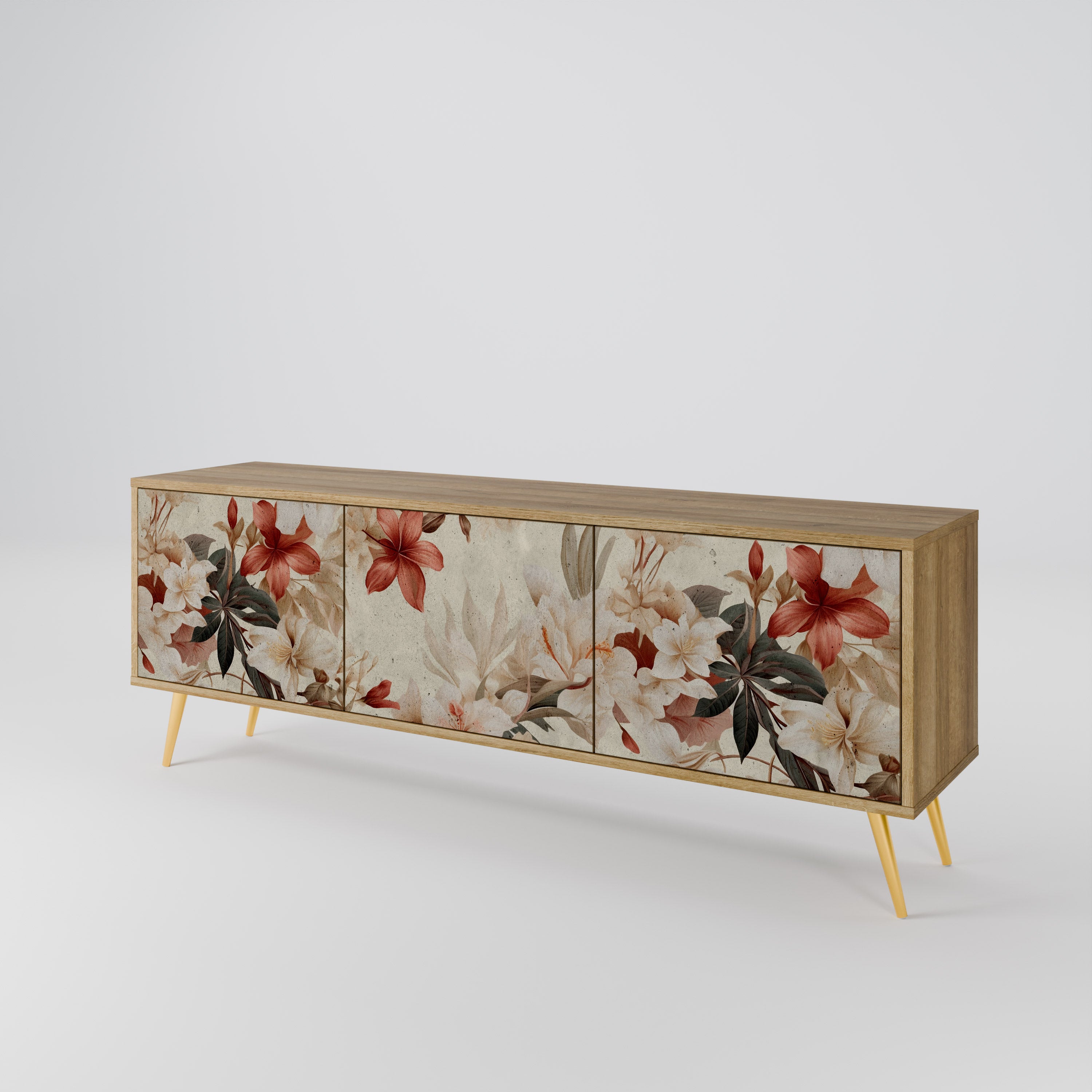 PETAL HARMONY Mueble de TV de 3 Puertas