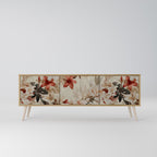 PETAL HARMONY 3-Door TV Stand in Oak Effect