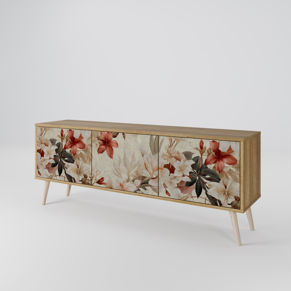 PETAL HARMONY Mueble de TV de 3 Puertas