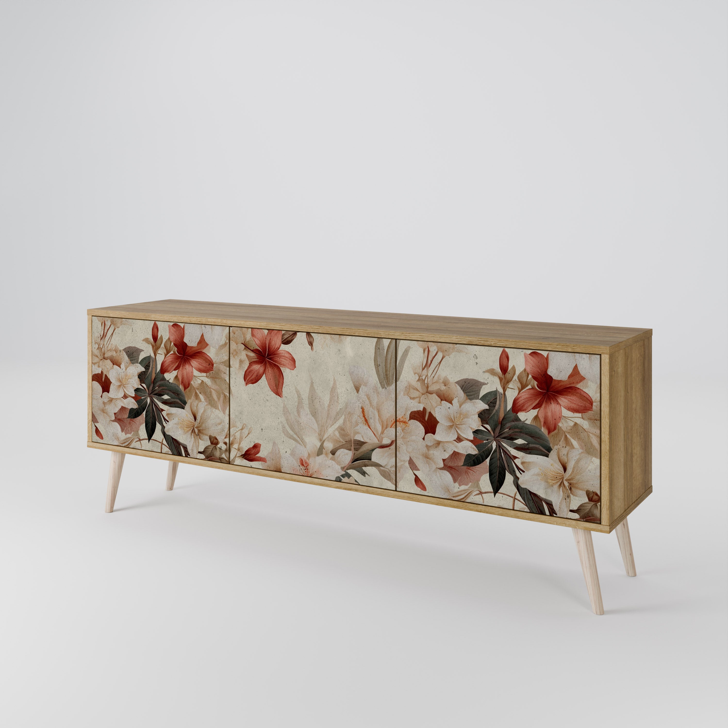PETAL HARMONY Mueble de TV de 3 Puertas