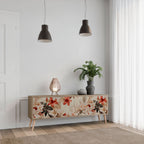 PETAL HARMONY 3-Door TV Stand in Oak Effect