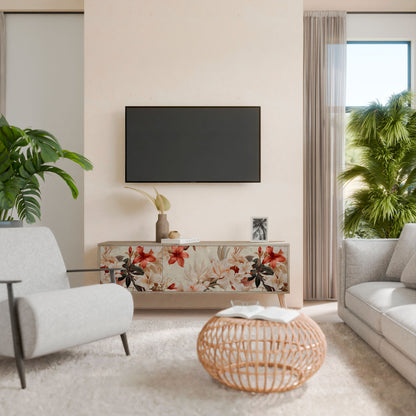 PETAL HARMONY Mueble de TV de 3 Puertas