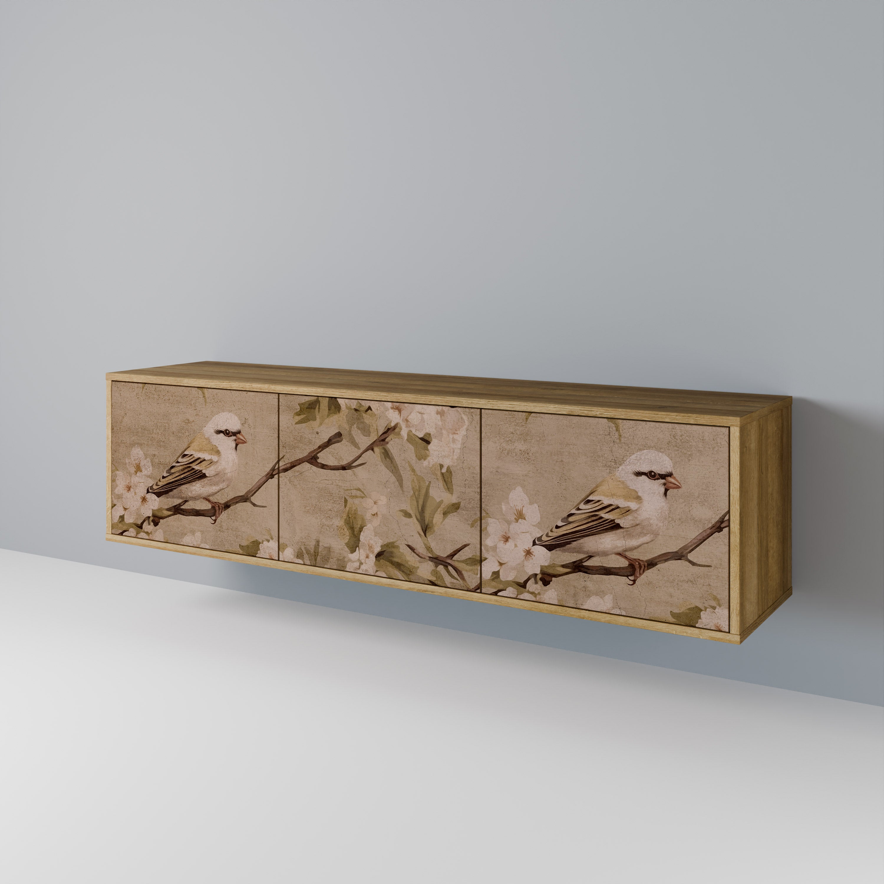 PETAL DISTINGUISH Mueble de TV de 3 Puertas